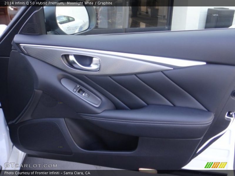 Moonlight White / Graphite 2014 Infiniti Q 50 Hybrid Premium