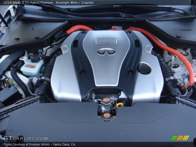 Moonlight White / Graphite 2014 Infiniti Q 50 Hybrid Premium