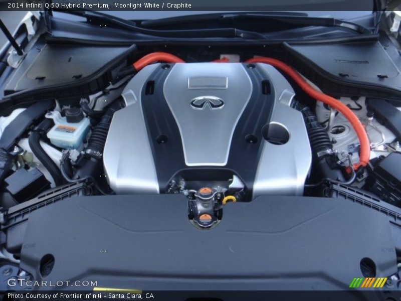 Moonlight White / Graphite 2014 Infiniti Q 50 Hybrid Premium