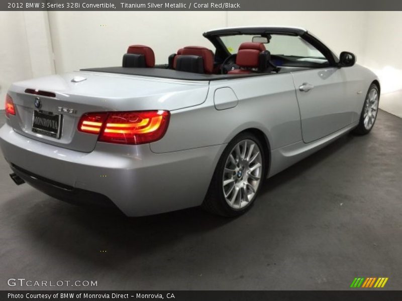 Titanium Silver Metallic / Coral Red/Black 2012 BMW 3 Series 328i Convertible