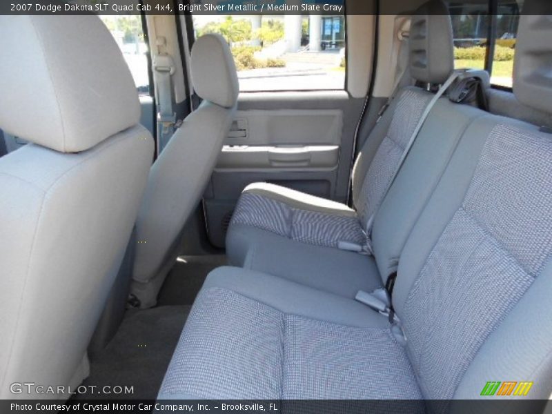 Bright Silver Metallic / Medium Slate Gray 2007 Dodge Dakota SLT Quad Cab 4x4