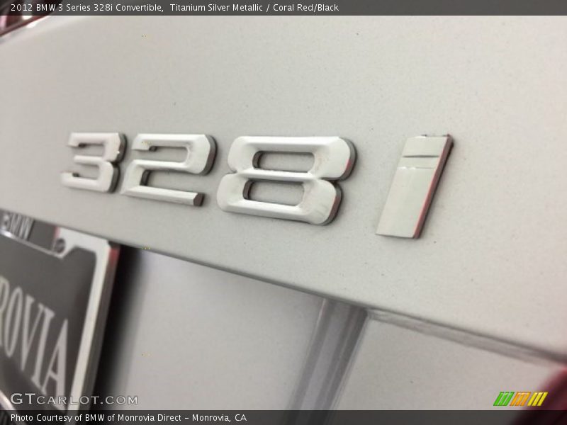 Titanium Silver Metallic / Coral Red/Black 2012 BMW 3 Series 328i Convertible