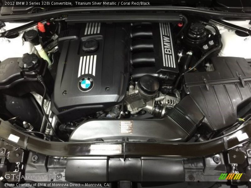 Titanium Silver Metallic / Coral Red/Black 2012 BMW 3 Series 328i Convertible