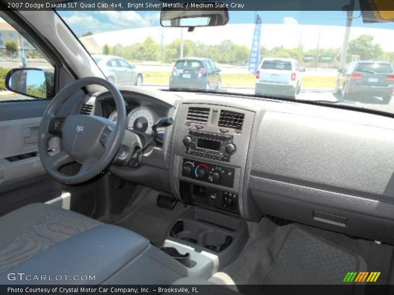 Bright Silver Metallic / Medium Slate Gray 2007 Dodge Dakota SLT Quad Cab 4x4