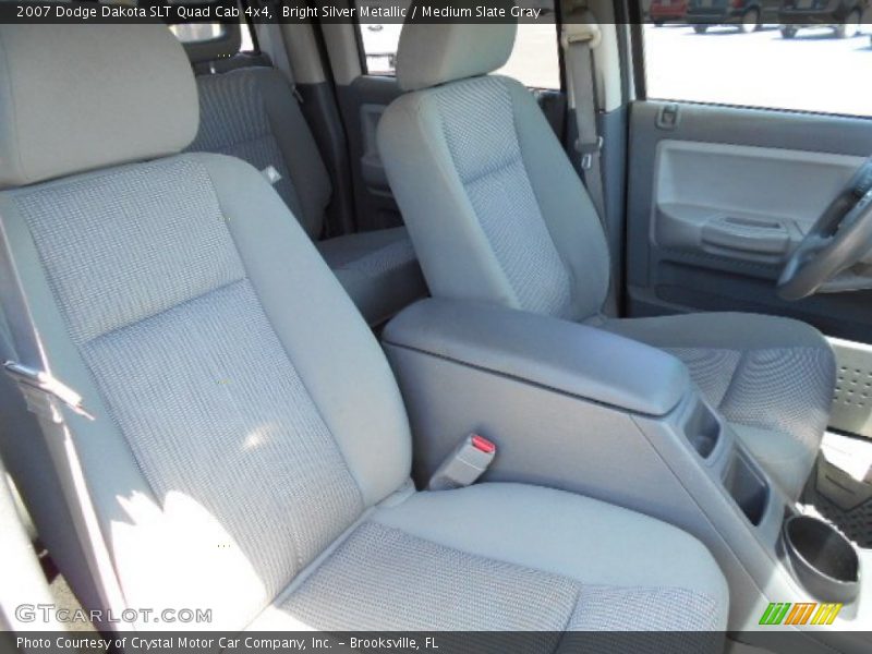 Bright Silver Metallic / Medium Slate Gray 2007 Dodge Dakota SLT Quad Cab 4x4