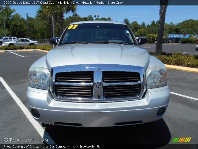 Bright Silver Metallic / Medium Slate Gray 2007 Dodge Dakota SLT Quad Cab 4x4