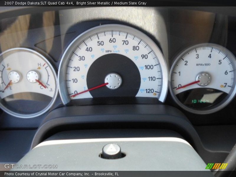 Bright Silver Metallic / Medium Slate Gray 2007 Dodge Dakota SLT Quad Cab 4x4