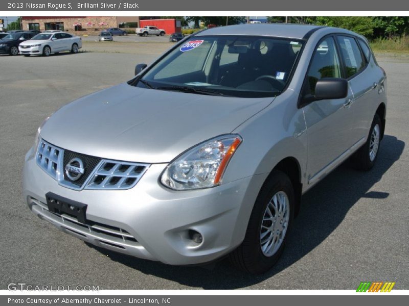 Brilliant Silver / Black 2013 Nissan Rogue S