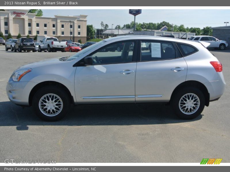 Brilliant Silver / Black 2013 Nissan Rogue S
