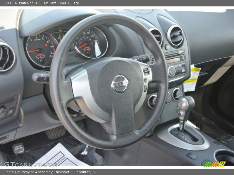 Brilliant Silver / Black 2013 Nissan Rogue S
