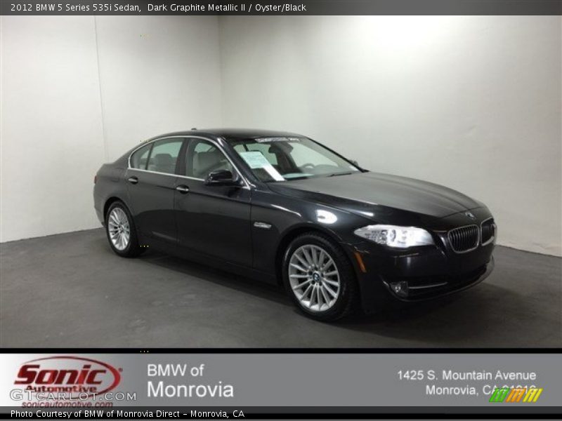 Dark Graphite Metallic II / Oyster/Black 2012 BMW 5 Series 535i Sedan