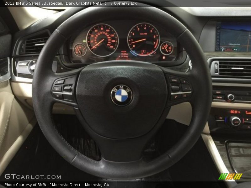 Dark Graphite Metallic II / Oyster/Black 2012 BMW 5 Series 535i Sedan