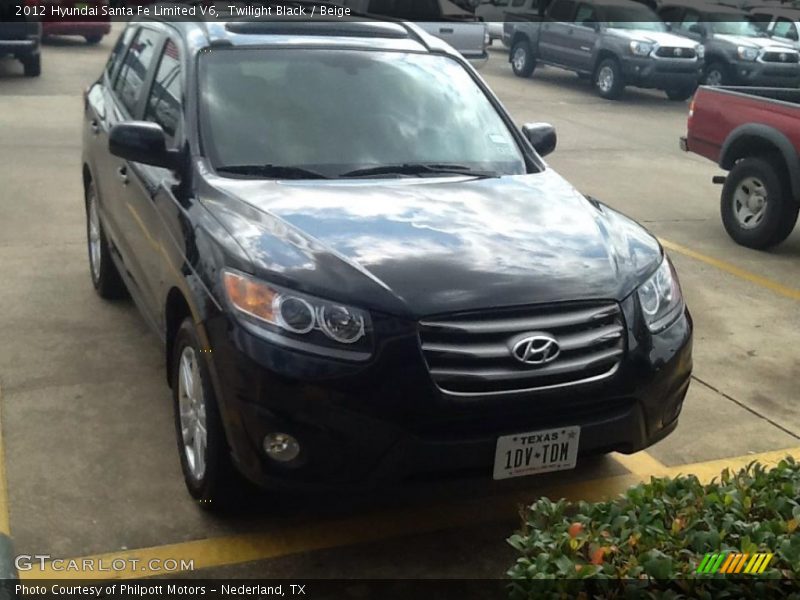 Twilight Black / Beige 2012 Hyundai Santa Fe Limited V6