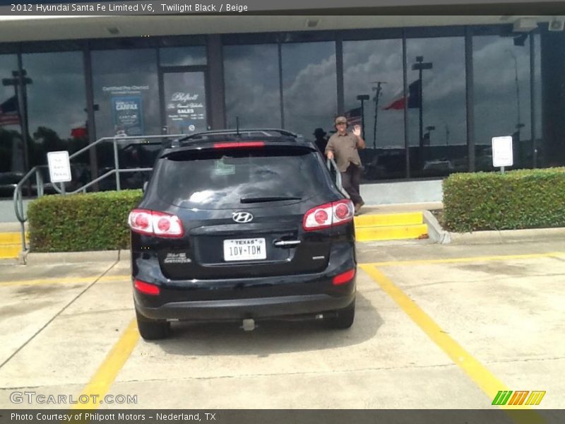Twilight Black / Beige 2012 Hyundai Santa Fe Limited V6
