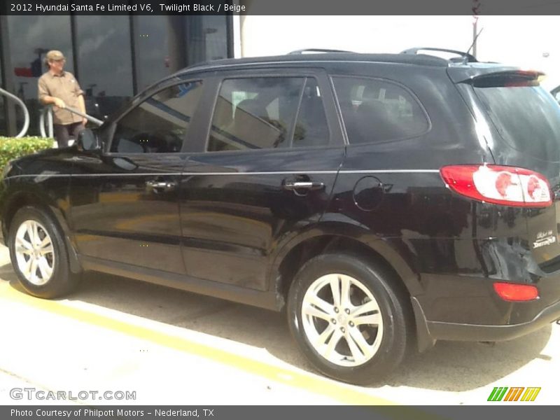 Twilight Black / Beige 2012 Hyundai Santa Fe Limited V6