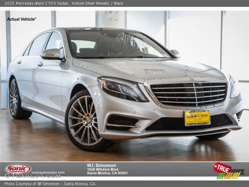 Iridium Silver Metallic / Black 2015 Mercedes-Benz S 550 Sedan