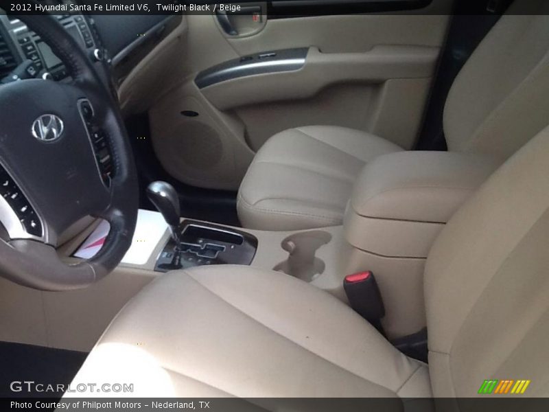 Twilight Black / Beige 2012 Hyundai Santa Fe Limited V6
