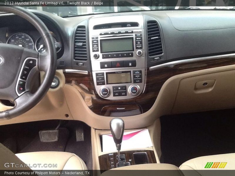 Twilight Black / Beige 2012 Hyundai Santa Fe Limited V6