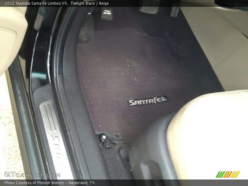 Twilight Black / Beige 2012 Hyundai Santa Fe Limited V6