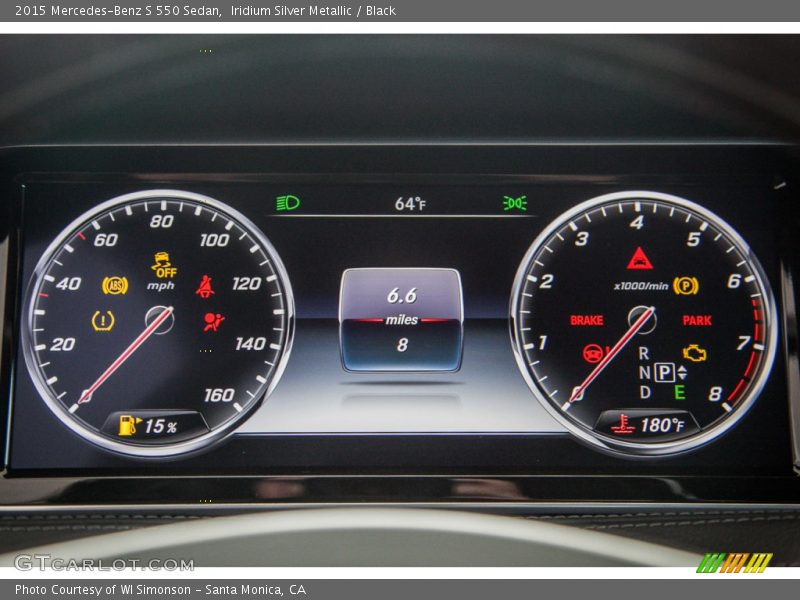 Iridium Silver Metallic / Black 2015 Mercedes-Benz S 550 Sedan
