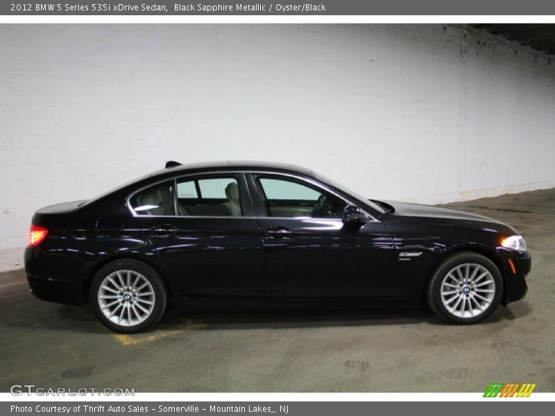 Black Sapphire Metallic / Oyster/Black 2012 BMW 5 Series 535i xDrive Sedan