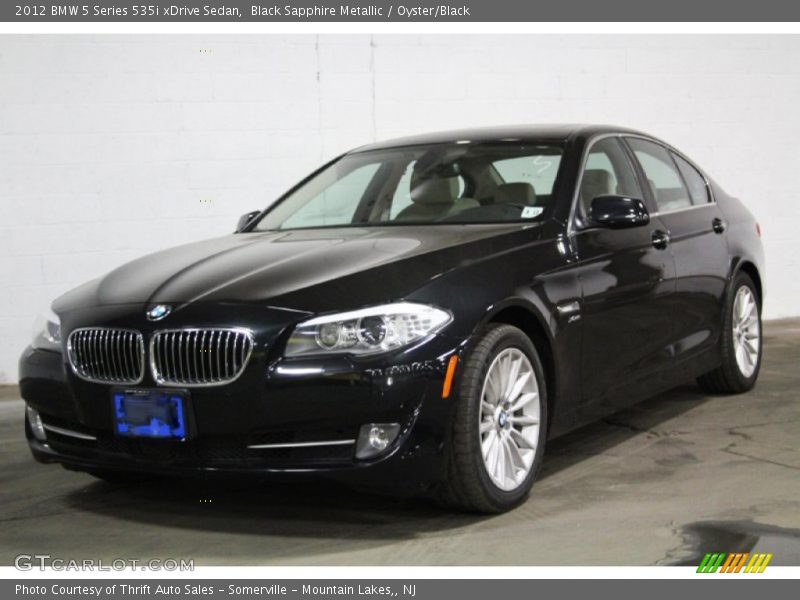 Black Sapphire Metallic / Oyster/Black 2012 BMW 5 Series 535i xDrive Sedan