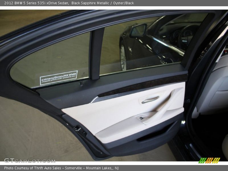 Black Sapphire Metallic / Oyster/Black 2012 BMW 5 Series 535i xDrive Sedan