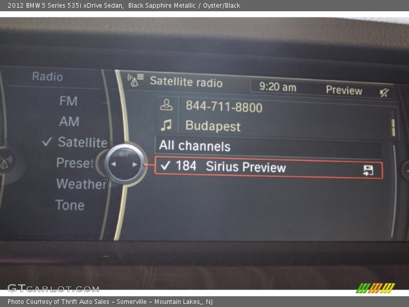 Black Sapphire Metallic / Oyster/Black 2012 BMW 5 Series 535i xDrive Sedan