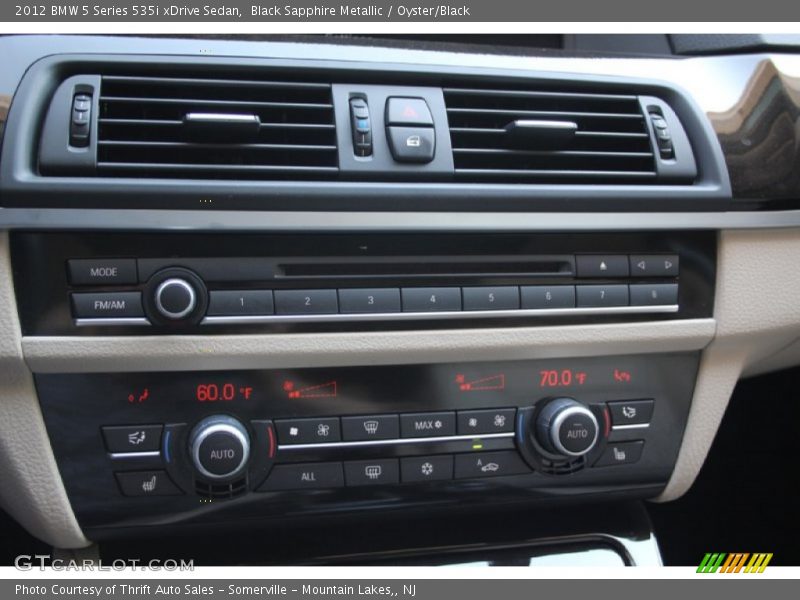 Black Sapphire Metallic / Oyster/Black 2012 BMW 5 Series 535i xDrive Sedan