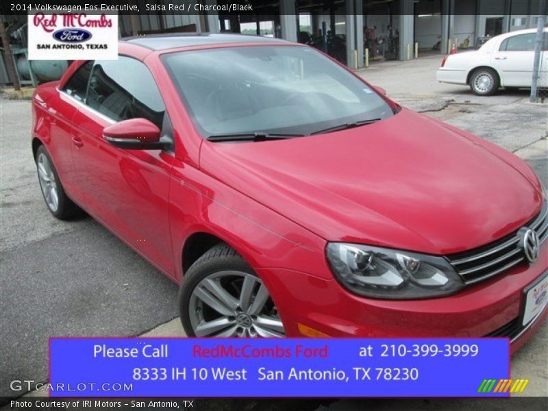 Salsa Red / Charcoal/Black 2014 Volkswagen Eos Executive