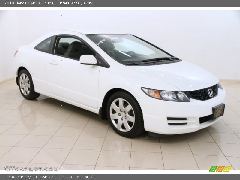 Taffeta White / Gray 2010 Honda Civic LX Coupe