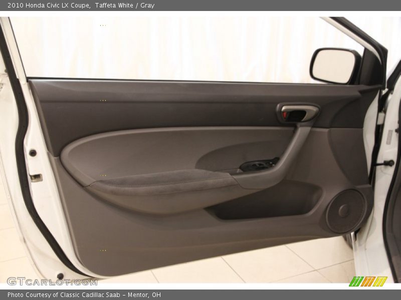 Taffeta White / Gray 2010 Honda Civic LX Coupe