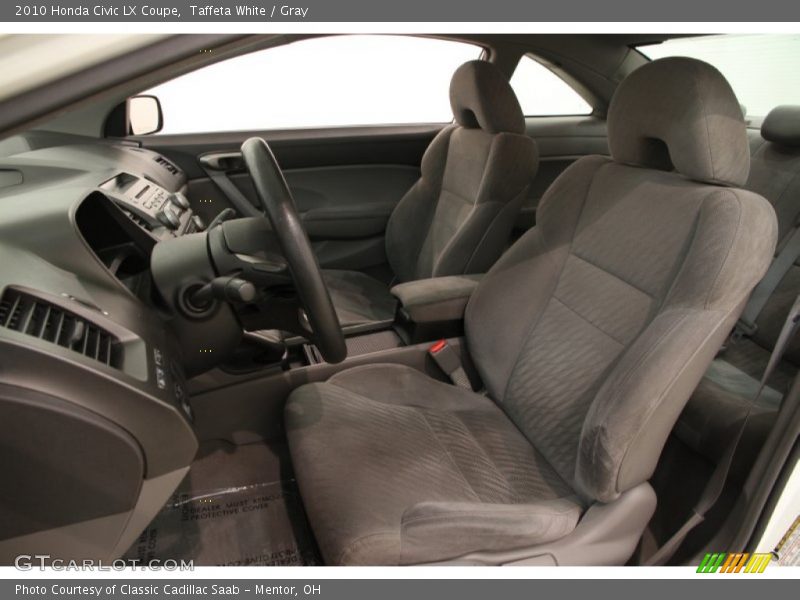 Taffeta White / Gray 2010 Honda Civic LX Coupe