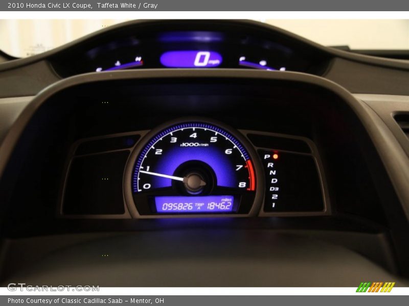 Taffeta White / Gray 2010 Honda Civic LX Coupe