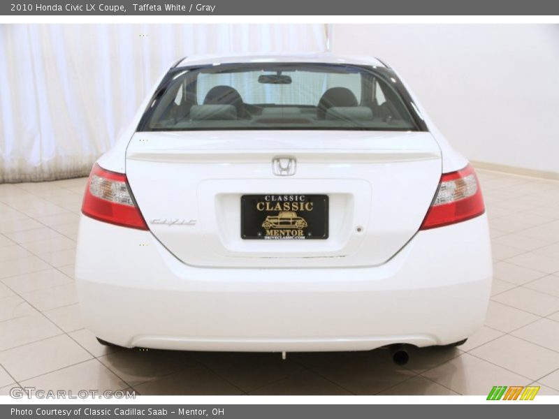 Taffeta White / Gray 2010 Honda Civic LX Coupe