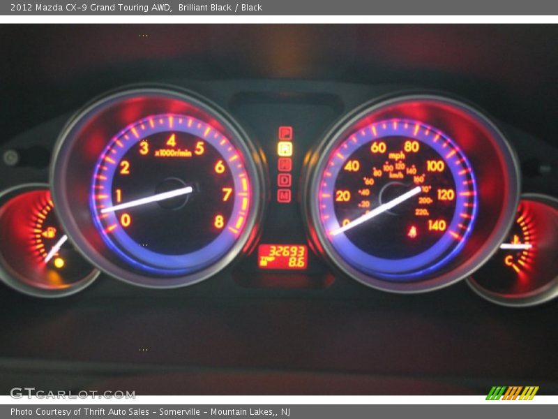 Brilliant Black / Black 2012 Mazda CX-9 Grand Touring AWD