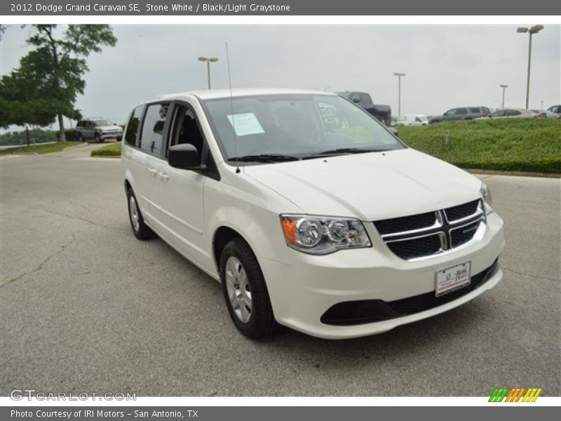 Stone White / Black/Light Graystone 2012 Dodge Grand Caravan SE