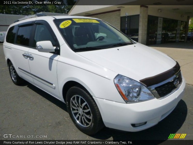 Clear White / Gray 2011 Kia Sedona EX