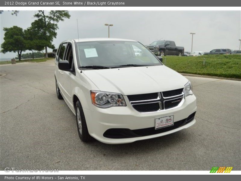 Stone White / Black/Light Graystone 2012 Dodge Grand Caravan SE