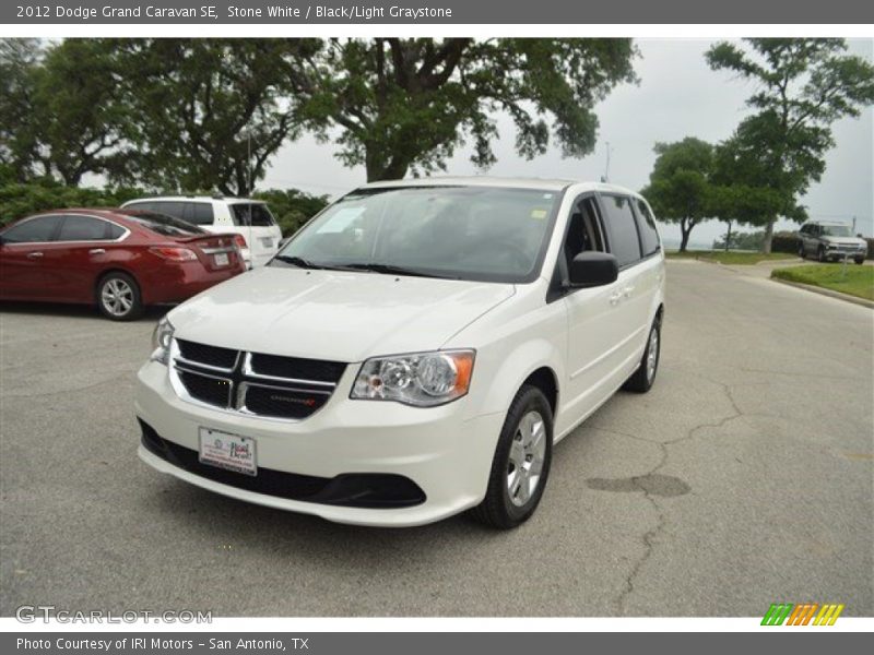 Stone White / Black/Light Graystone 2012 Dodge Grand Caravan SE