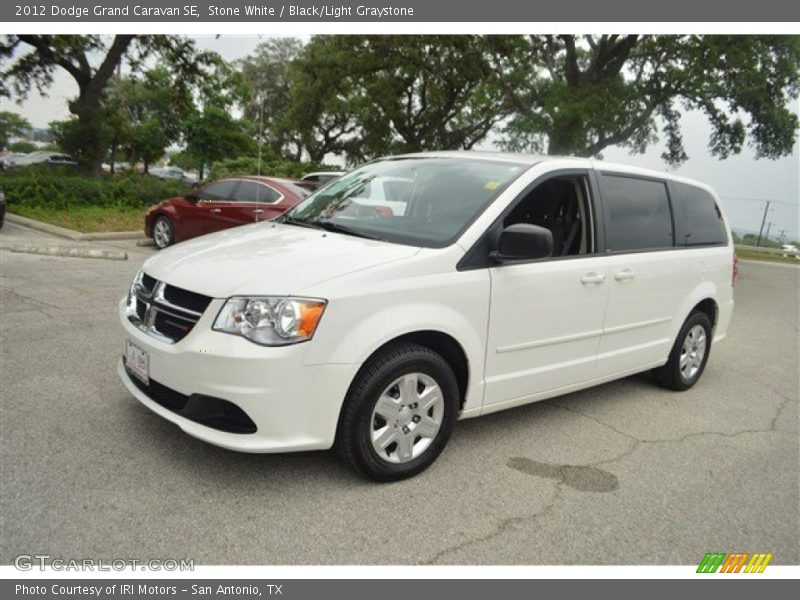 Stone White / Black/Light Graystone 2012 Dodge Grand Caravan SE