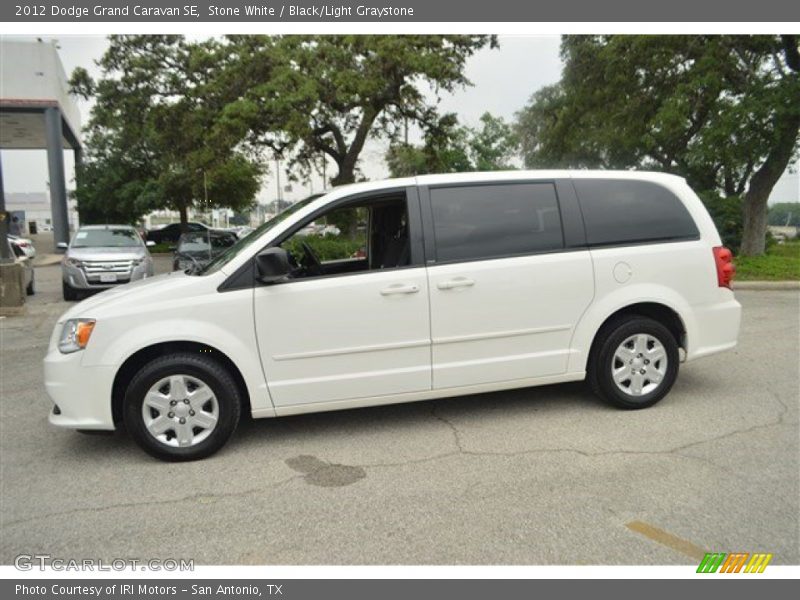 Stone White / Black/Light Graystone 2012 Dodge Grand Caravan SE