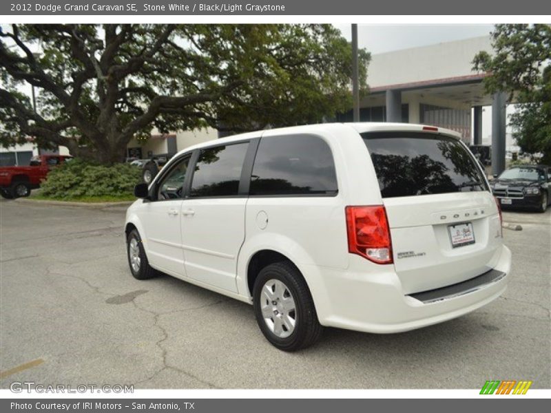 Stone White / Black/Light Graystone 2012 Dodge Grand Caravan SE