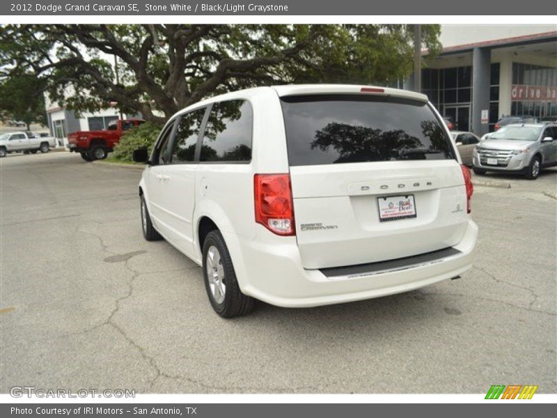 Stone White / Black/Light Graystone 2012 Dodge Grand Caravan SE