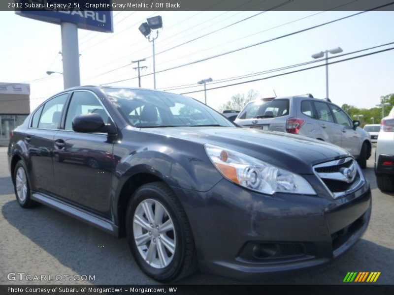 Graphite Gray Metallic / Off Black 2012 Subaru Legacy 2.5i