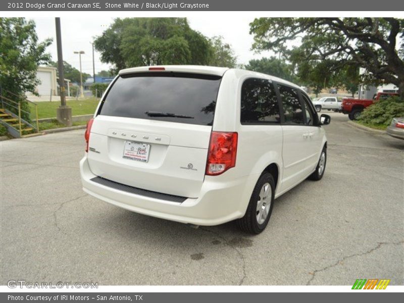 Stone White / Black/Light Graystone 2012 Dodge Grand Caravan SE