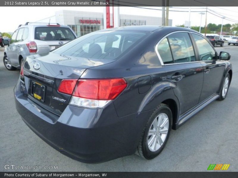 Graphite Gray Metallic / Off Black 2012 Subaru Legacy 2.5i