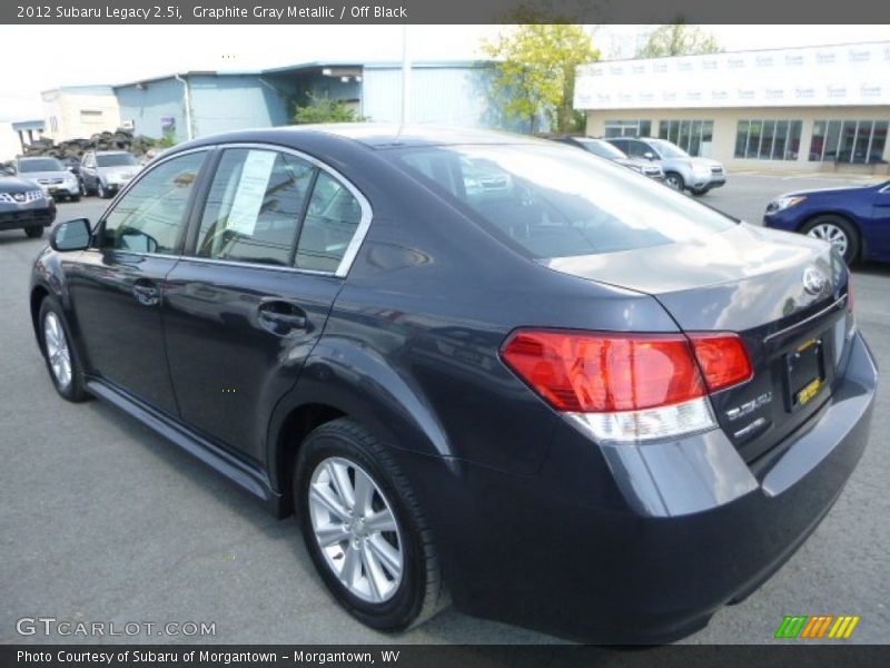 Graphite Gray Metallic / Off Black 2012 Subaru Legacy 2.5i