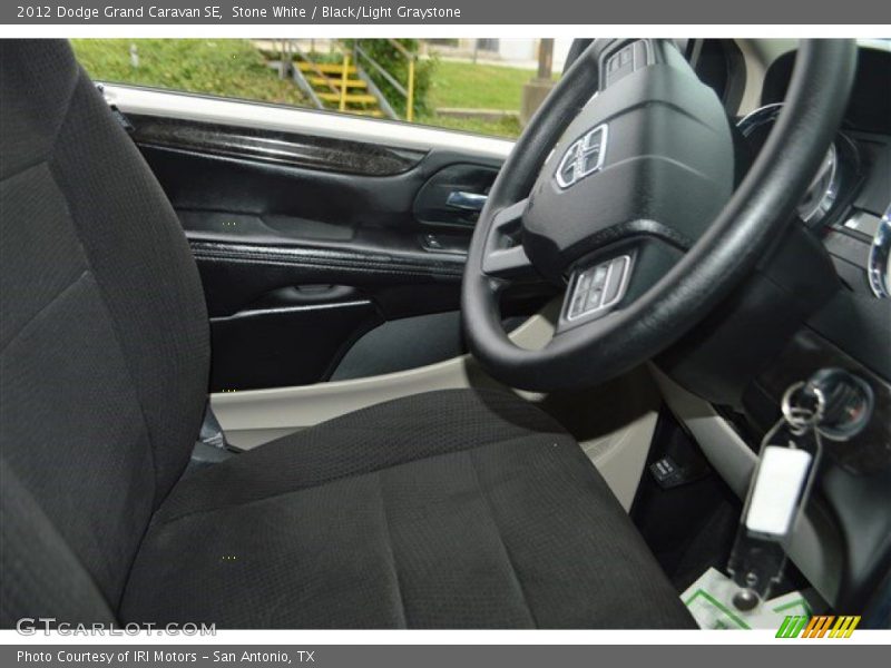 Stone White / Black/Light Graystone 2012 Dodge Grand Caravan SE