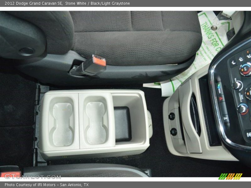 Stone White / Black/Light Graystone 2012 Dodge Grand Caravan SE